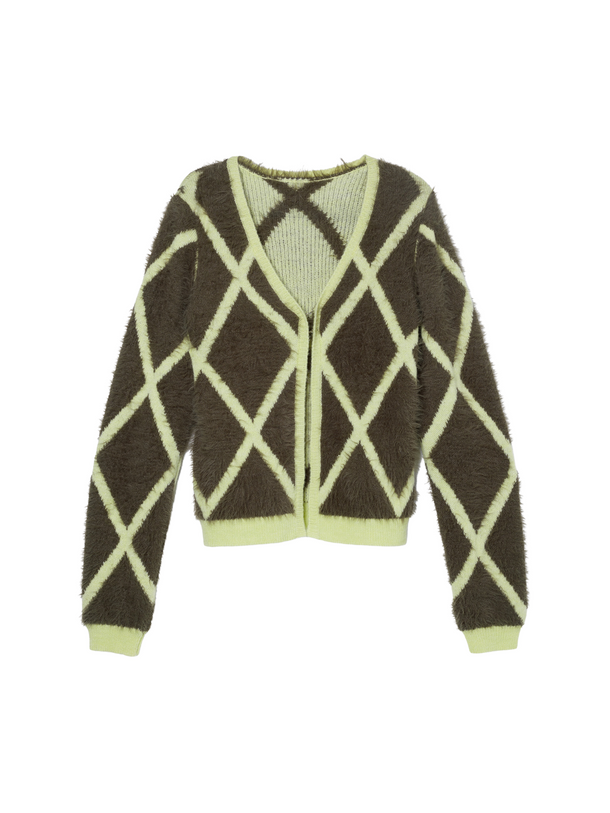 Product CARDIGAN ESTAMPADO CON CUELLO EN V BMK-Classic Green - Image 4