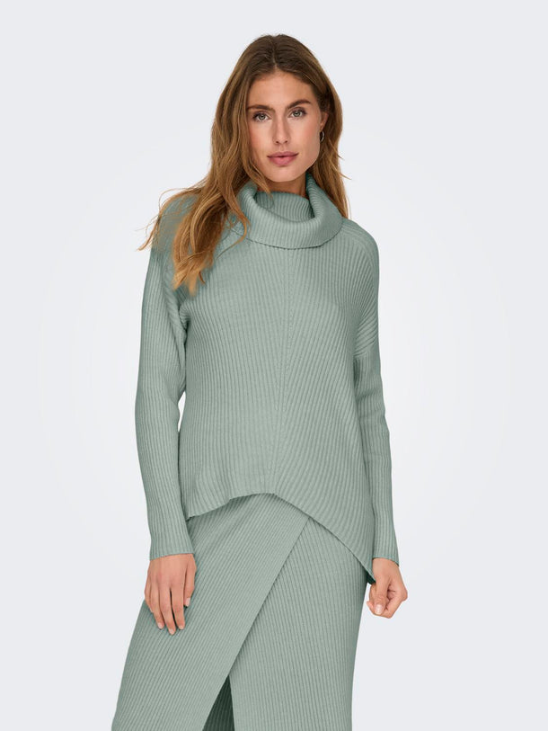 Product SWEATER KATIA - Aqua Gray Detail:Melange - Image 2