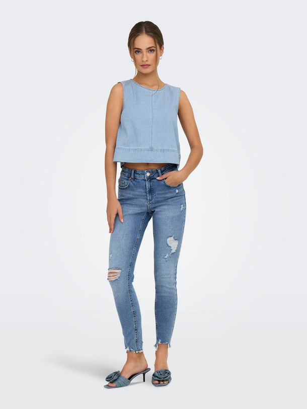 Product TOP DE DENIM SABRINA-Light Blue Denim - Image 2