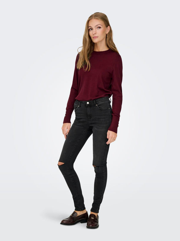 Product SWEATER FINO BOTONES LOU-Cabernet - Image 4