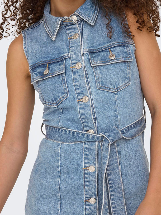Product VESTIDO DENIM CAMISERO EMILY-Light Blue Denim - Image 1