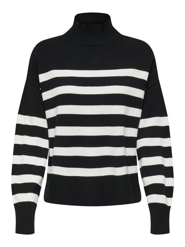 Product SWEATER BARIA - Black Stripes:CLOUD DANCER - Image 1