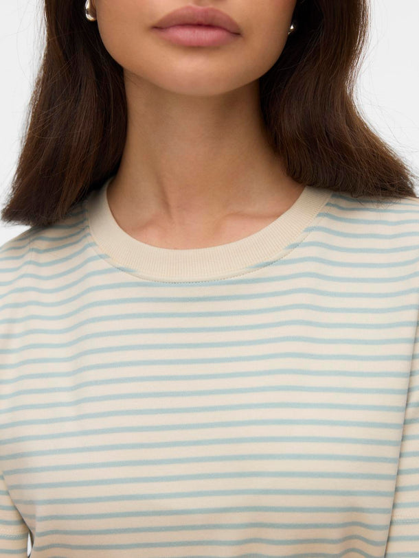 Product CAMISETA RAYAS NAIMA-Birch Stripes:Gray Mist - Image 4