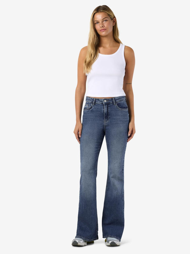 Product JEAN FLARE TIRO ALTO KAREEN-Medium Blue Denim - Image 4