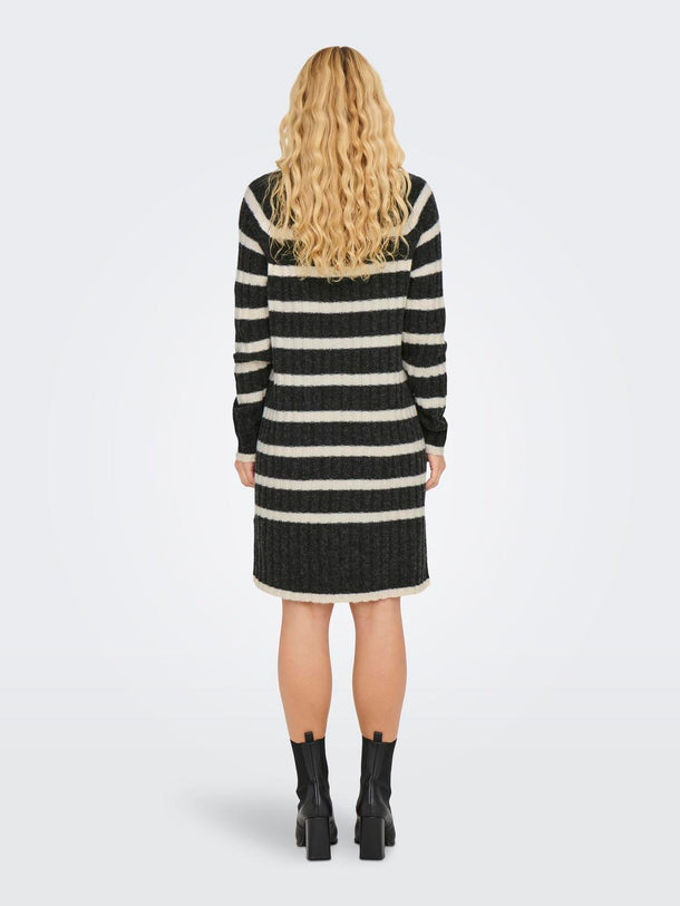 Product VESTIDO MILEY - Dark Grey Melange Stripes:BIRCH - Image 4