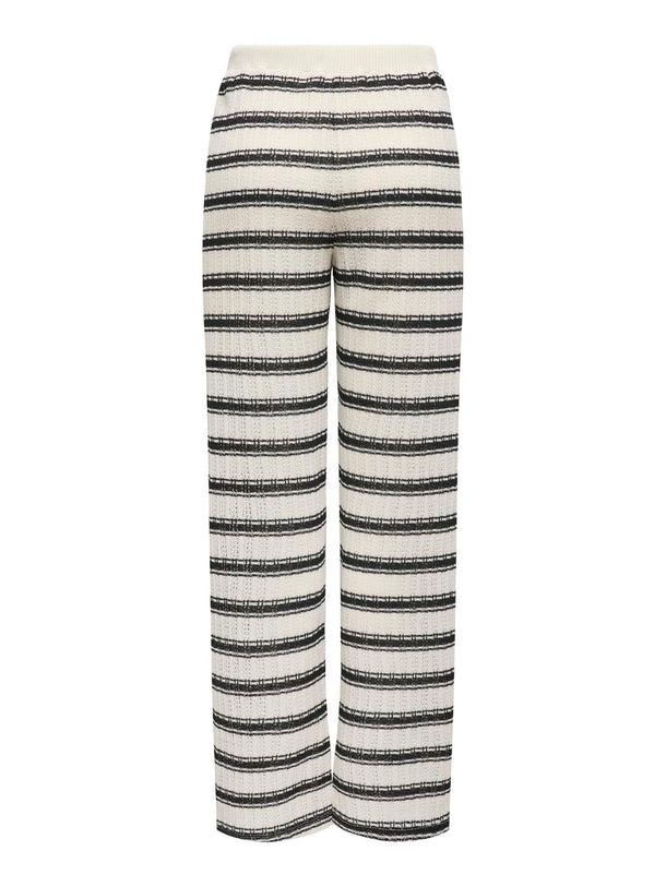 Product PANTALÓN RECTO TEJIDO ALI-Cloud Dancer Stripes:DOUBLE BLACK - Image 2