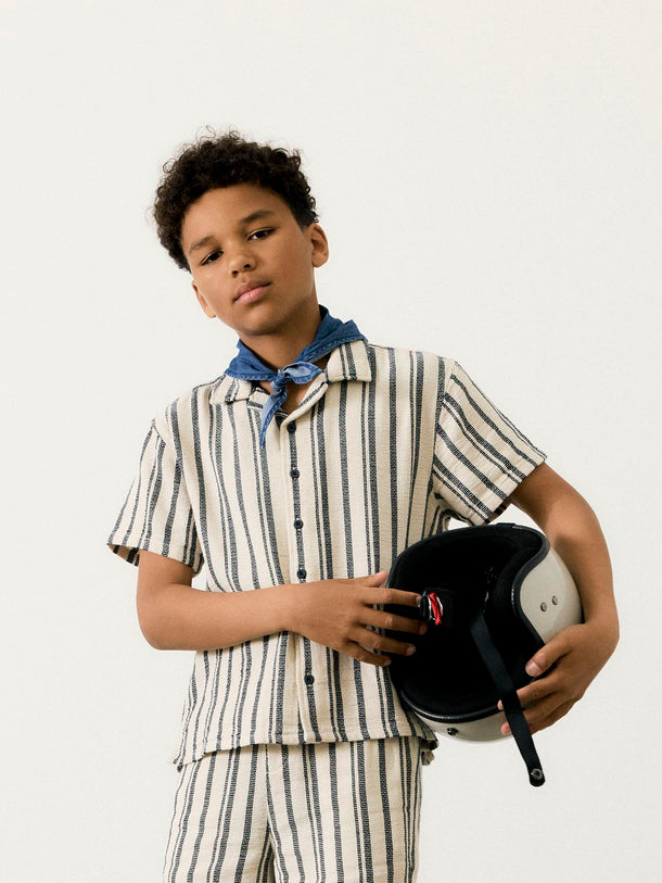 Product CAMISA OKO-Peyote Stripes:NAVY BLAZER - Image 3