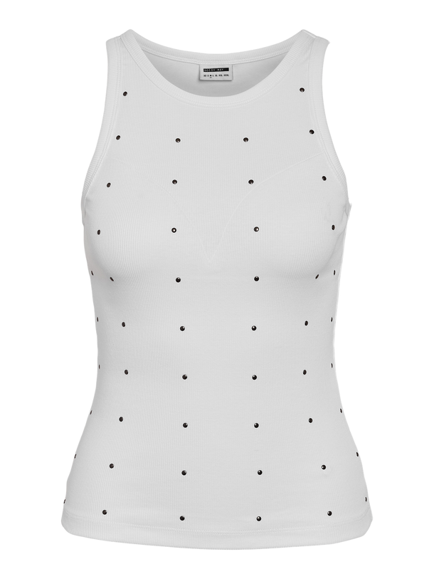 Product TOP TACHAS JUDY-Bright White Detail:ANTIQUE SILVER STONES - Image 2