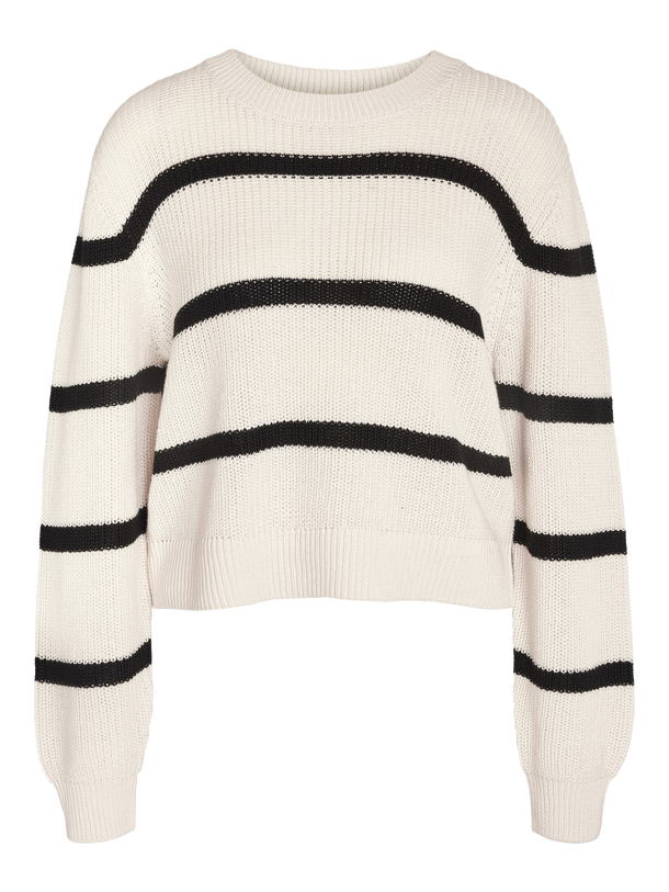 Product SWEATER MAYSA - Eggnog Stripes:BLACK - Image 1