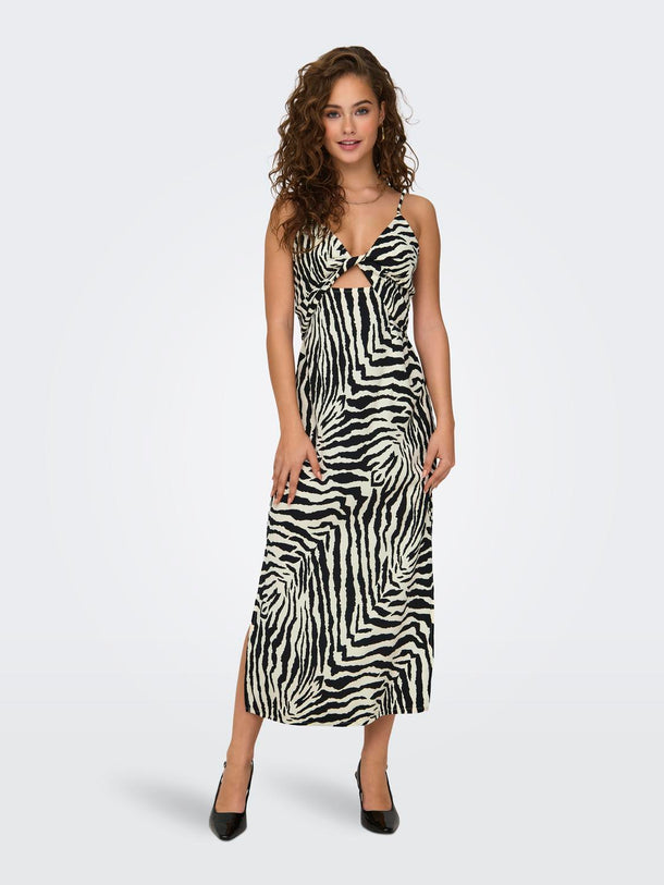 Product VESTIDO THALIA - Cloud Dancer AOP:BLACK ZEBRA - Image 1