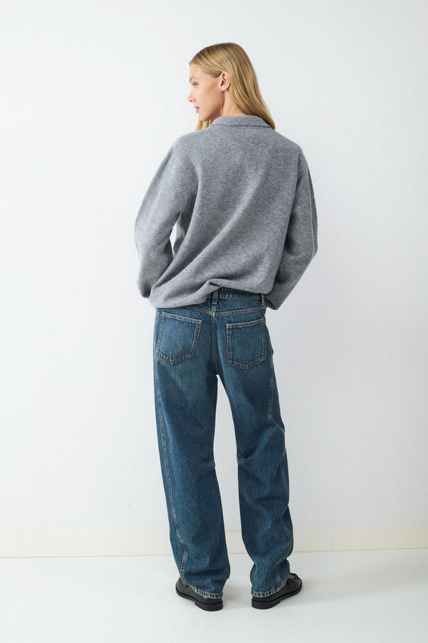 Product JEAN BARREL BMK-Vintage Dark Blue Denim - Image 3