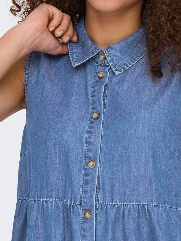 Product VESTIDO DENIM BEA - Medium Blue Denim - Image 6