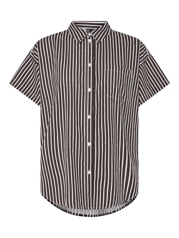 Product CAMISA RAYAS MANGA CORTA AIDA-Delicioso Stripes:COCONUT MILK - Image 2