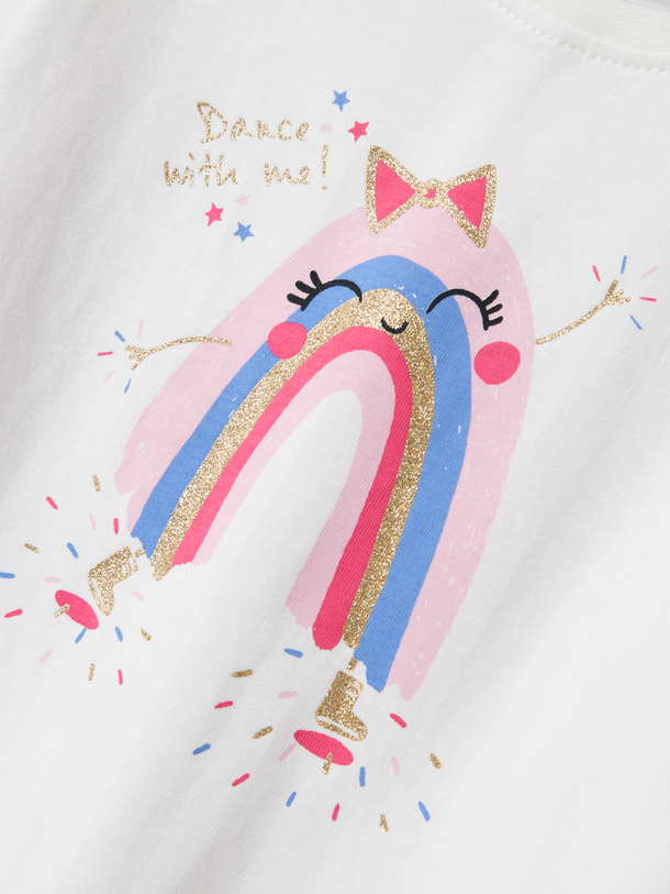 Product CAMISETA VEEN - Bright White Print:Dancing Rainbow - Image 2