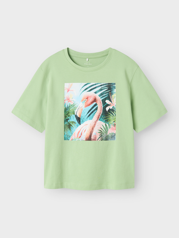 Product CAMISETA TEA - Arcadian Green Print:Flamingo - Image 1