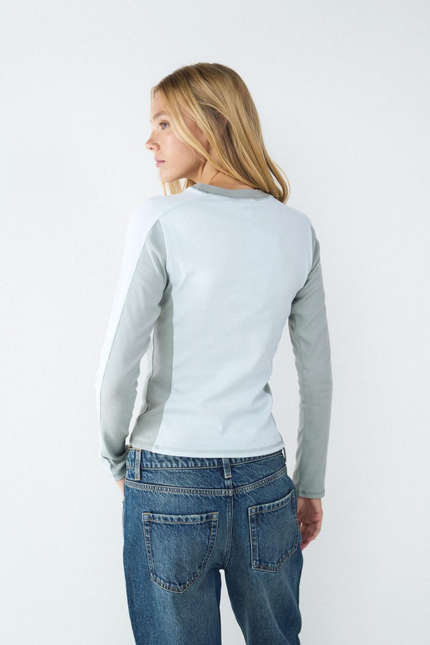 Product CAMISETA ACANALADA RIB BMK-White Melange - Image 3