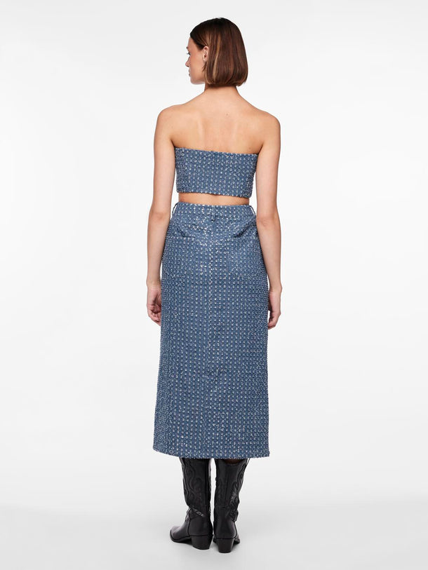 Product FALDA NAOMI - Medium Blue Denim Detail:SEQUINS - Image 3