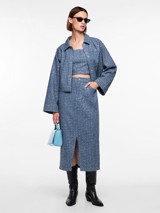Product FALDA NAOMI - Medium Blue Denim Detail:SEQUINS - Image 7