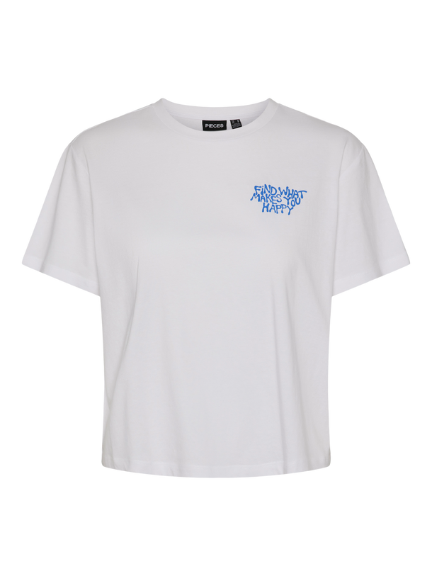 Product CAMISETA NESSIE - Bright White Print:FIND WHAT MAKES YOU HAPPY - Image 1