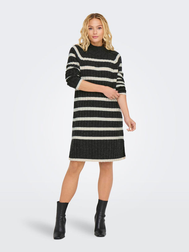 Product VESTIDO MILEY - Dark Grey Melange Stripes:BIRCH - Image 2