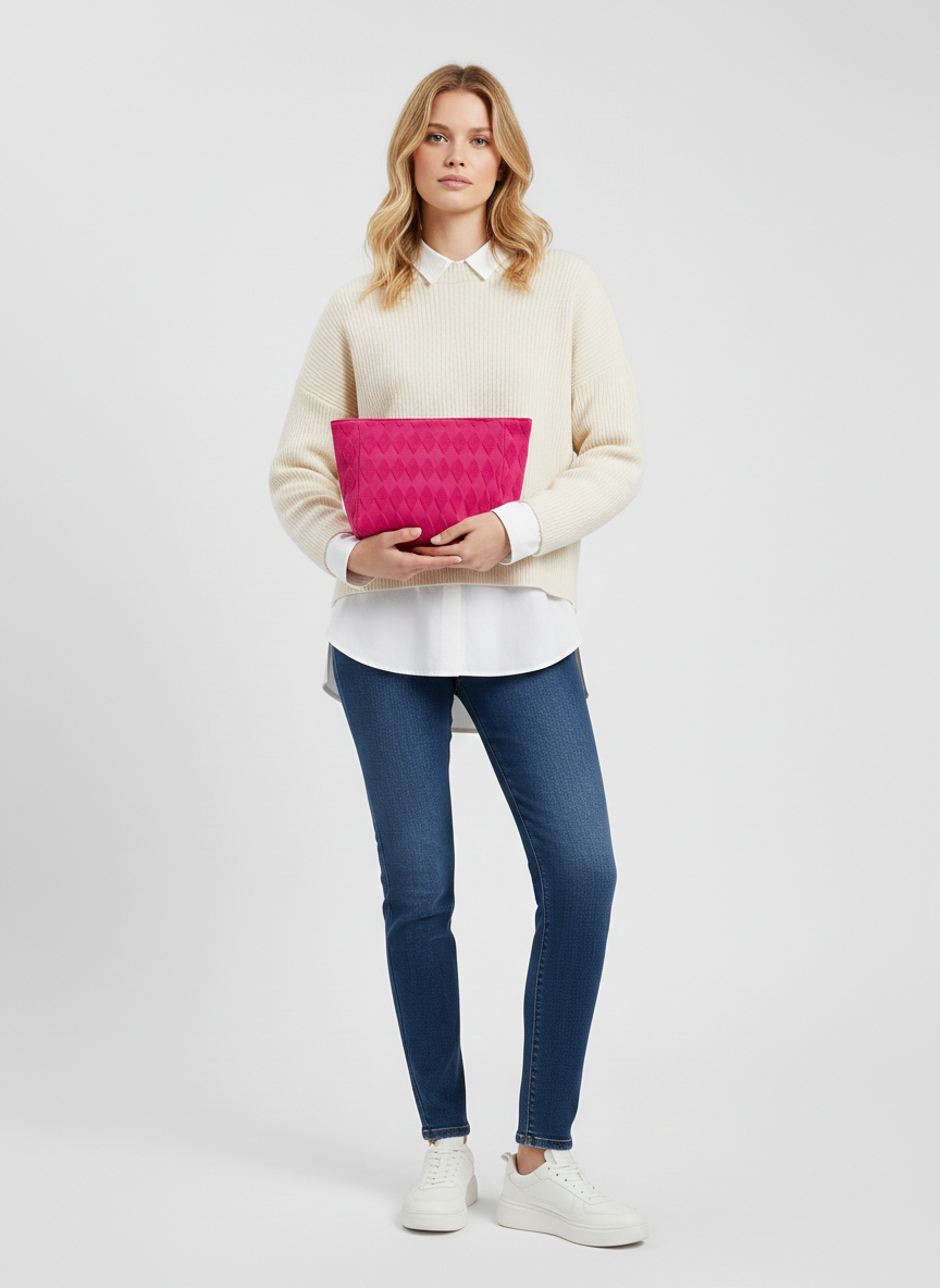 CLUTCH CON CIERRE TANYA - Beetroot Purple