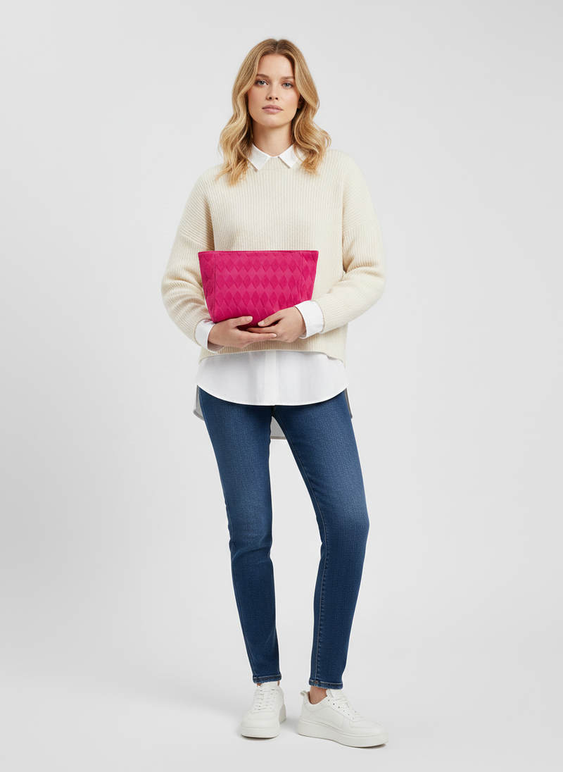 CLUTCH CON CIERRE TANYA - Beetroot Purple