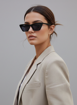 LENTES DE SOL RECTANGULARES LINA - Black Detail:ST1