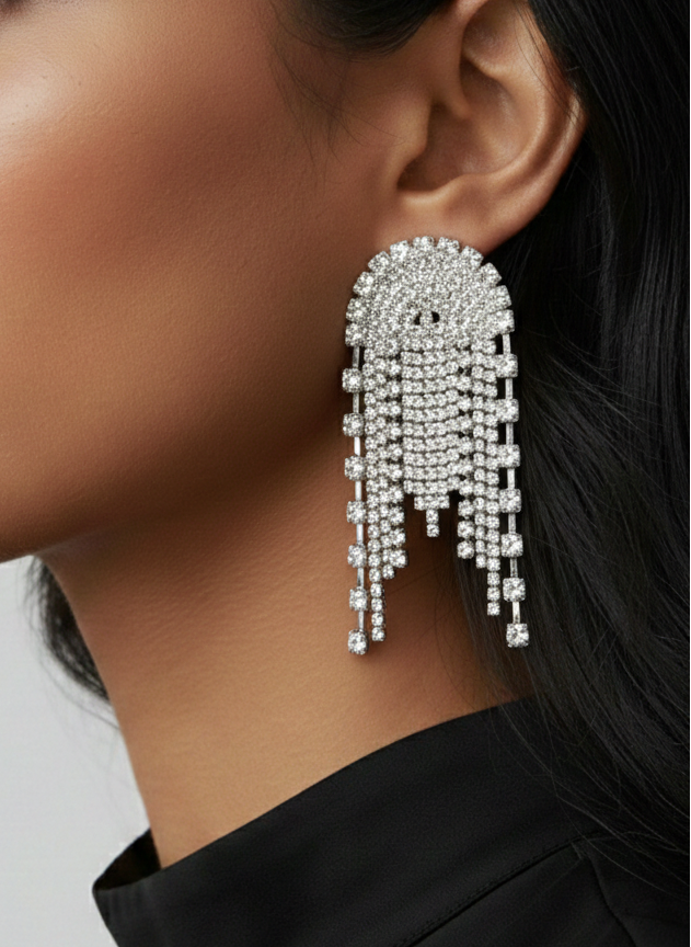 CARAVANAS STRASS SELENA - Silver Colour