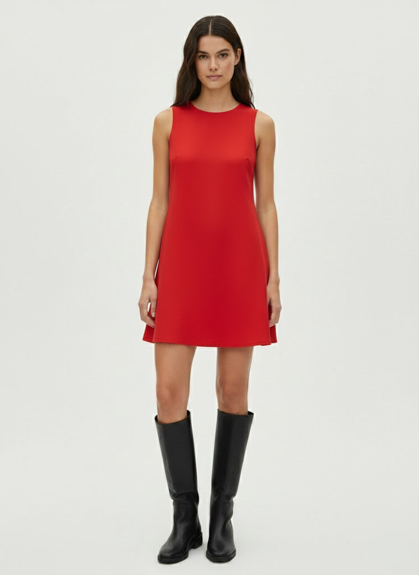 VESTIDO MINI CON CUELLO REDONDO IKKE-Adrenaline Rush