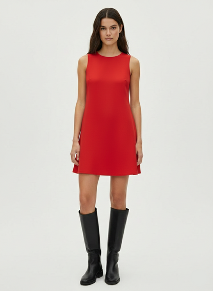 VESTIDO MINI CON CUELLO REDONDO IKKE-Adrenaline Rush