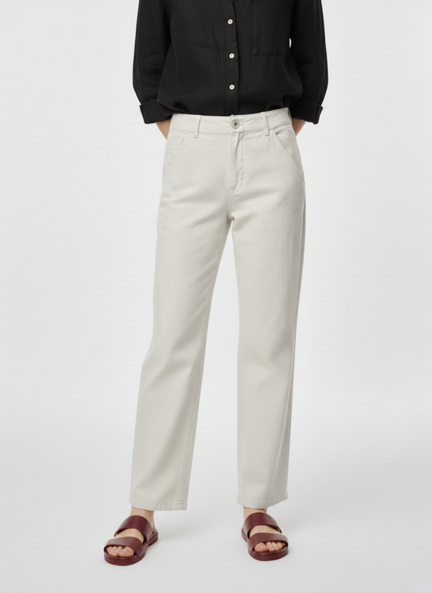 Product PANTALÓN WIDE LINO HOPE - Cloud Dancer - Image 1