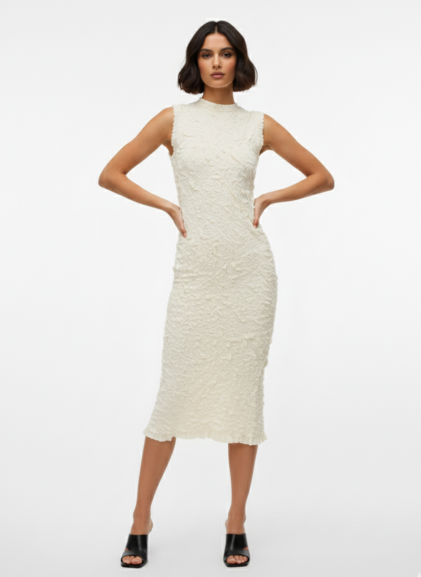 Product VESTIDO MIDI TEJIDO STORMI-Birch - Image 1