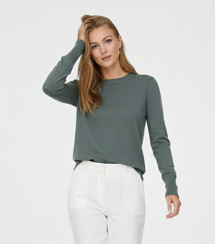 SWEATER FINO BOTONES LOU - Abyss Detail:MELANGE