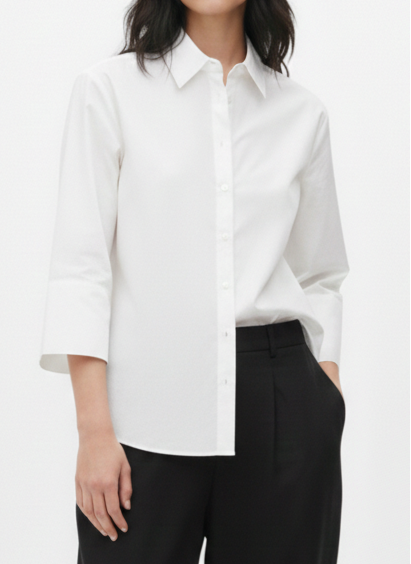 CAMISA CON MANGAS AMPLIAS ELLY - Cloud Dancer