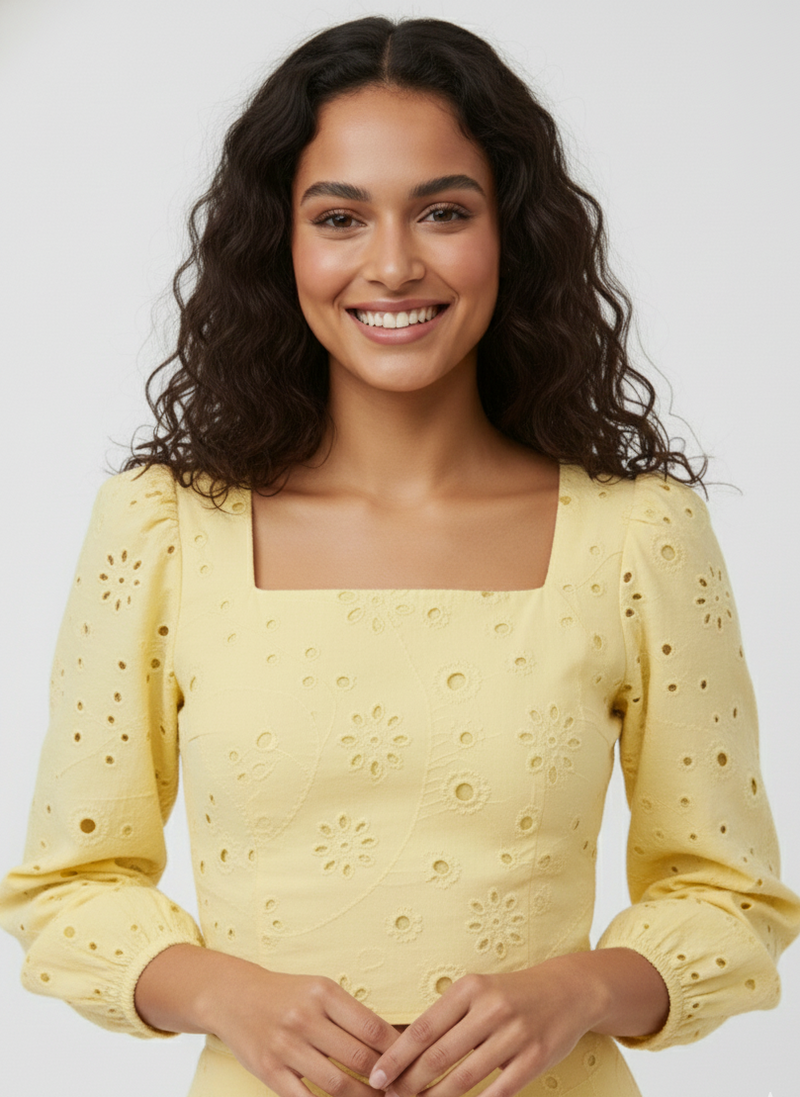 TOP DE PUNTILLA ILLE-Pale Banana