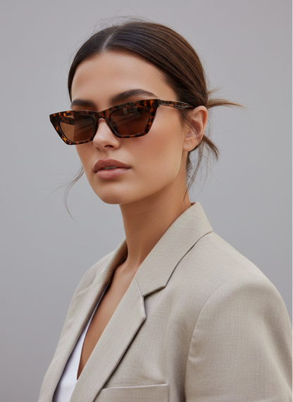 LENTES DE SOL RECTANGULARES LINA - Black Detail:TURTLE ST4