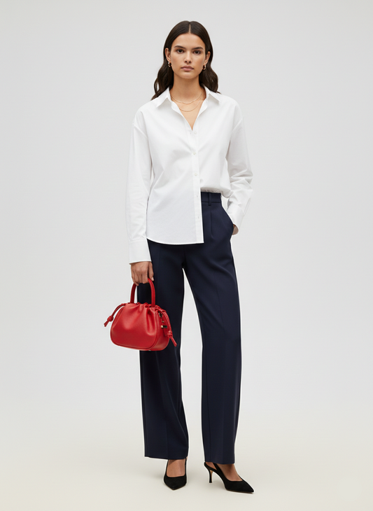 CARTERA EFECTO CUERO CORREA AJUSTABLE BALLOON - High Risk Red Detail:Silver