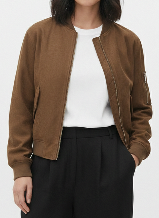 CAMPERA BOMBER ANE - Walnut