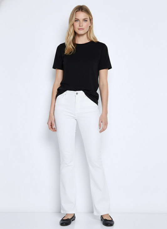 JEAN FLARE TIRO ALTO SALLIE - Bright White