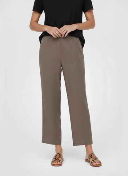 PANTALÓN WIDE LINO SAY - Walnut