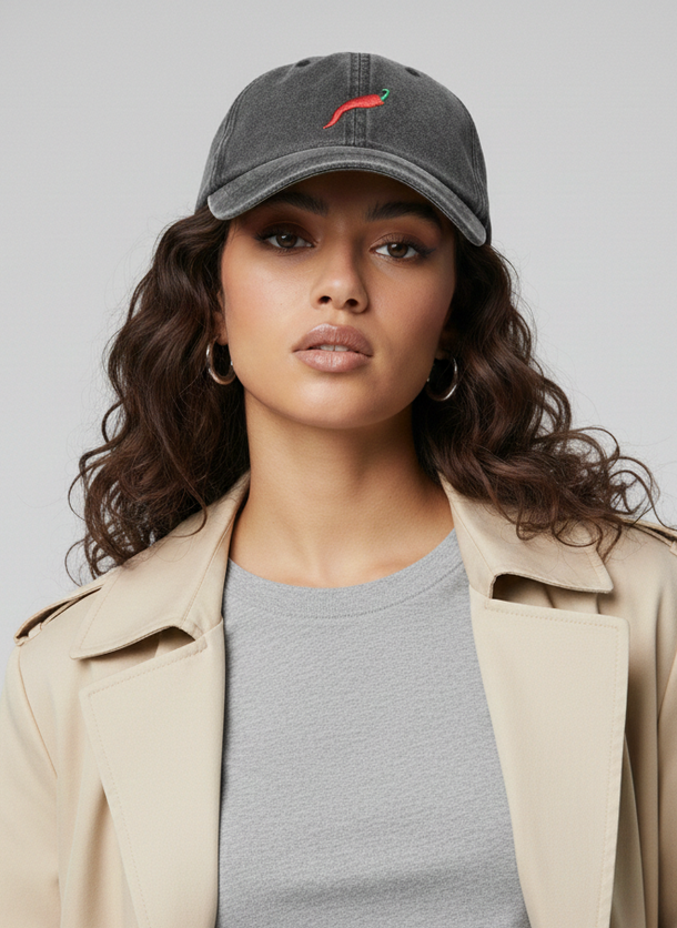 Product GORRO BORDADO CEDRIC-Obsidian Detail:WASH + CHILI EMB - Image 1