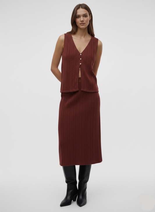 POLLERA MAXI TIRO ALTO ELSA-Syrah