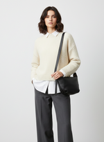 CARTERA DE HOMBRO EFECTO CUERO ANIA - Black