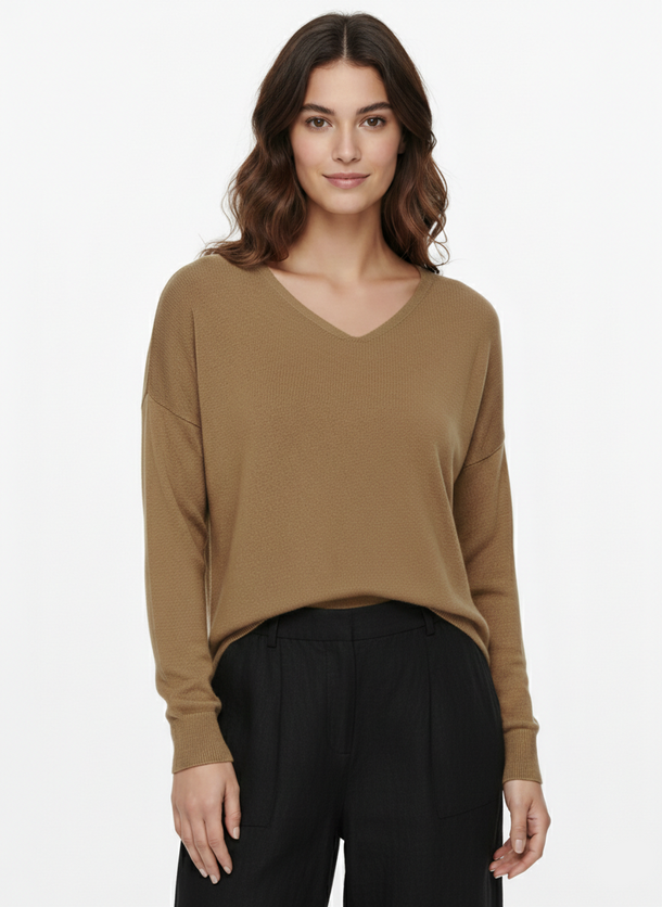 Product SWEATER TEJIDO BÁSICO AMALIA - Toasted Coconut - Image 1