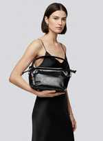 CARTERA DE HOMBRO EFECTO CUERO MONICA - Black