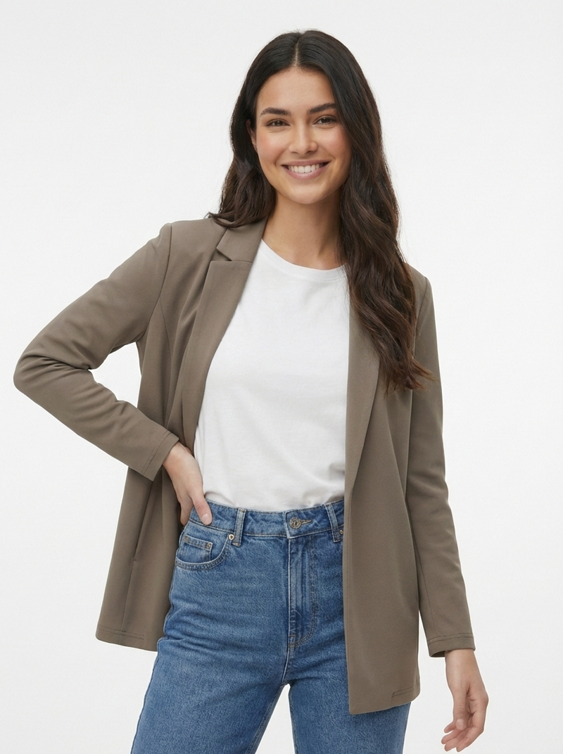 BLAZER LARGO GEGGO - Walnut