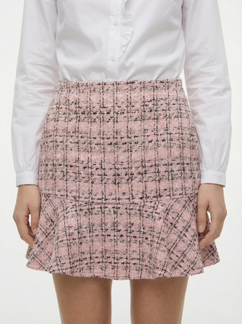 POLLERA MINI DE TWEED ADELE-Bonbon AOP:MULTI COLOR