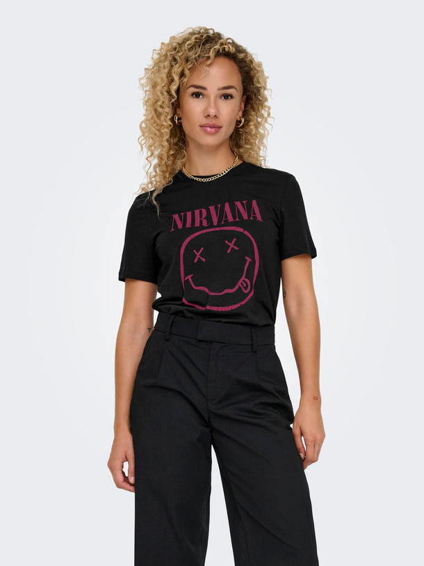 Product CAMISETA NIRVANA - Black Print:Smilling beaujolais - Image 3