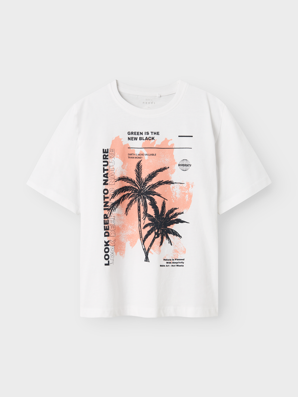 Product CAMISETA VAGNO - Bright White Print:PALMS - Image 1