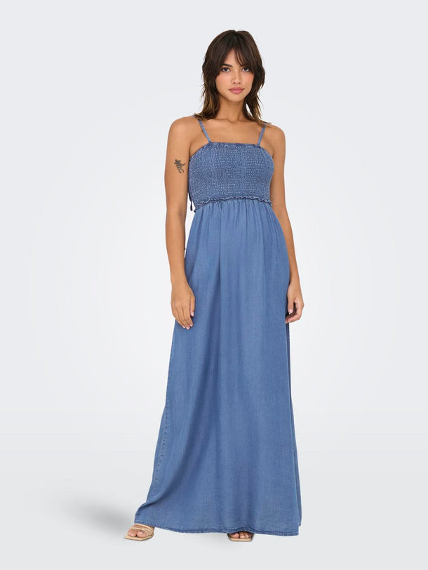 Product VESTIDO MAXI DENIM RIS-Medium Blue Denim - Image 1